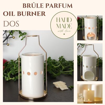 Brucia Profumi Serie Inspiration – Retro – Fondenti e Cere Profumate – Portacandela Tealight in Metallo e Ceramica – Accessorio Diffusione