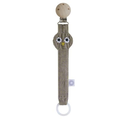 FRANCK & FISCHER Birdy pacifier clip brown