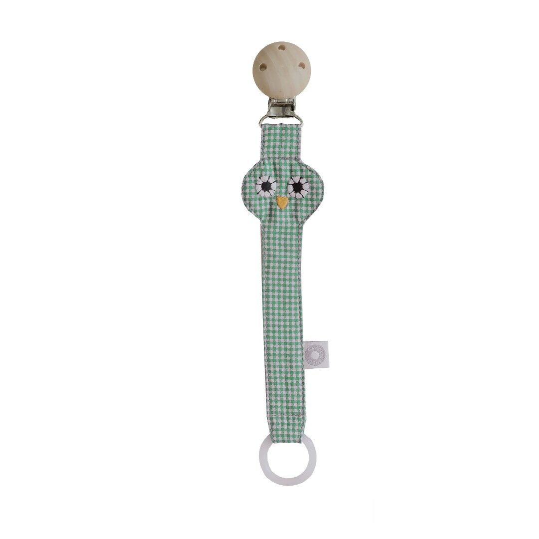 FRANCK & FISCHER Birdy pacifier clip blue-green