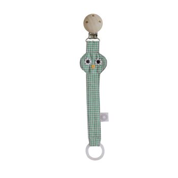 FRANCK & FISCHER Attache tétine Birdy bleu-vert