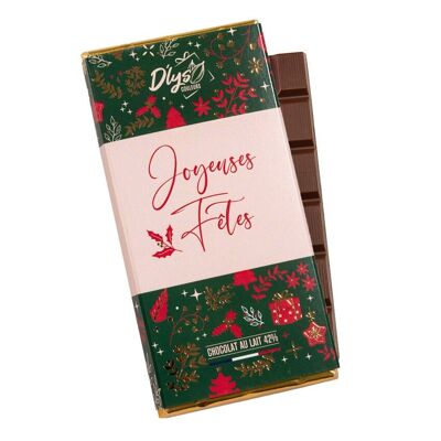 “Happy Holidays” chocolate bar – Milk chocolate 42%