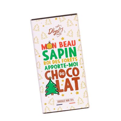 "My beautiful tree" chocolate bar - 70% dark chocolate
