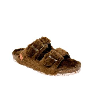 Chaussons textile marron calme 5