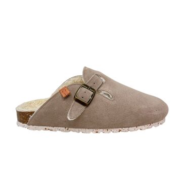 Chaussons Glad en croûte de cuir beige 2