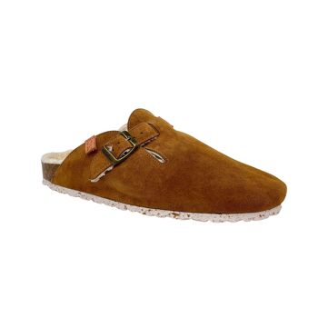 Slippers Glad en croûte de cuir marron clair 3