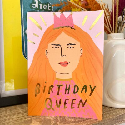 Birthday Queen greeting card