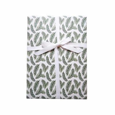 Papier cadeau, branches de sapin, vert, feuille 50x70 cm