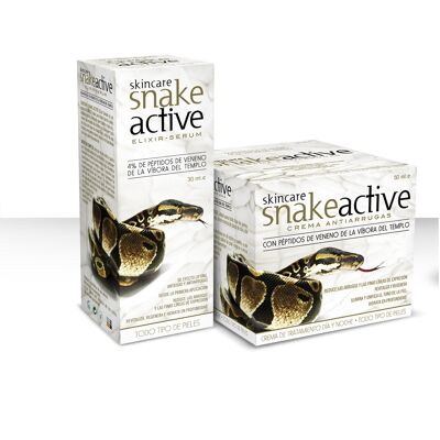 Snake Active Antifalten-Gesichtsset - Creme 50 ml & Serum 30 ml
