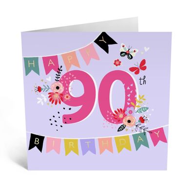 Central 23 - HAPPY 90TH BIRTHDAY BUNTING