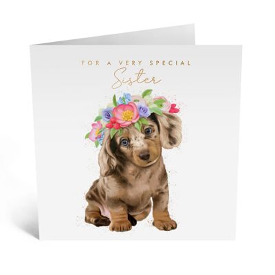 Central 23 - HERMANA DACHSHUND FLORAL