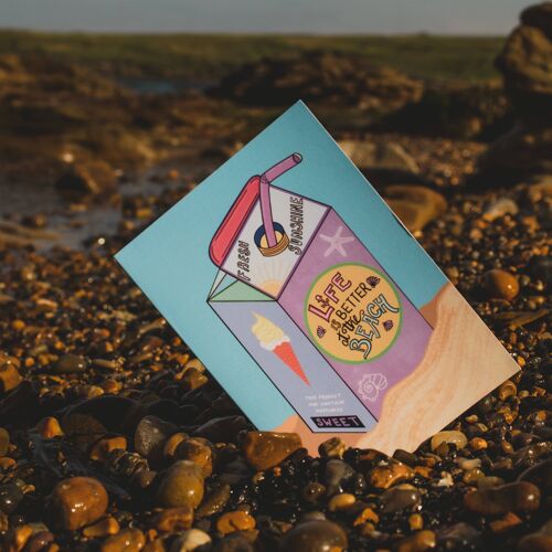 Seaside beach carton card