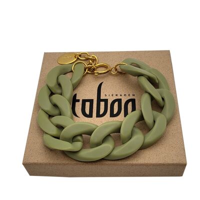 Bracelet femme BEAU vert grossier mat