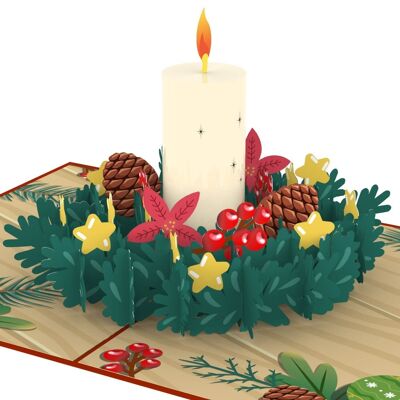 Advent wreath pop-up card