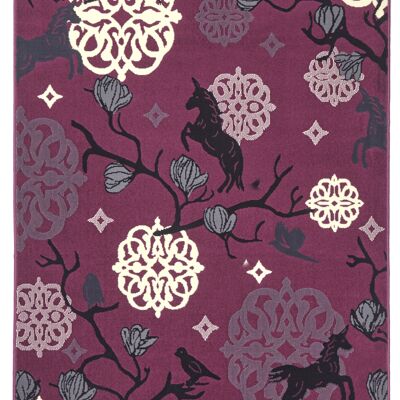 Design Velor Carpet for Kids Unicorn Bambini violet