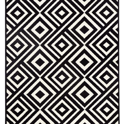 Design Velor Carpet Art Capri black, cream