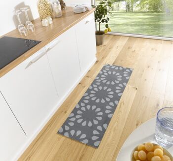 Tapis de cuisine lavable Bloom Cook & Clean Gris 3