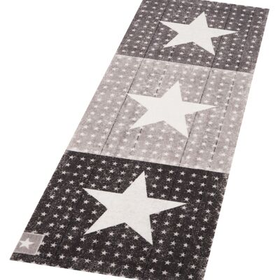 Camino de Cocina Lavable Star Boulevard Cook & Clean Negro Gris