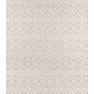 Allée de tapis tissé à plat à l'aspect macramé Harmony Wool Cream