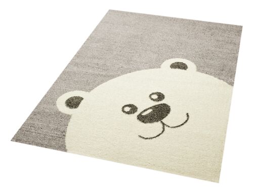Children Carpet Teddy Bear Toby Vini Grey Creme