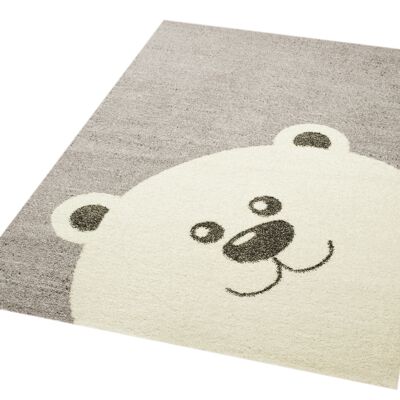 Children Carpet Teddy Bear Toby Vini Gray Cream