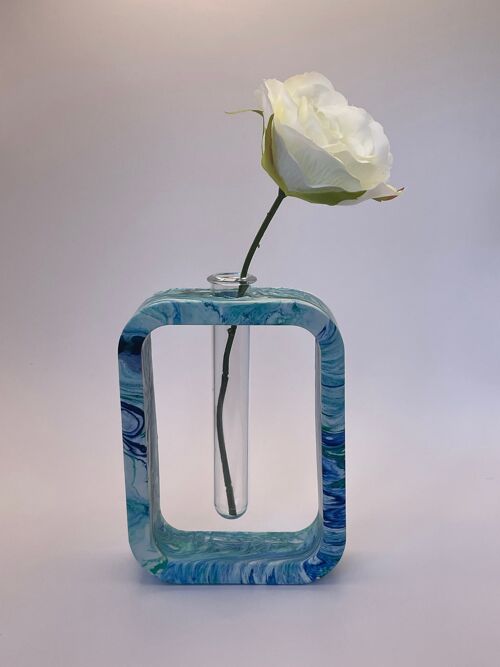 Geometric Marbled Vase