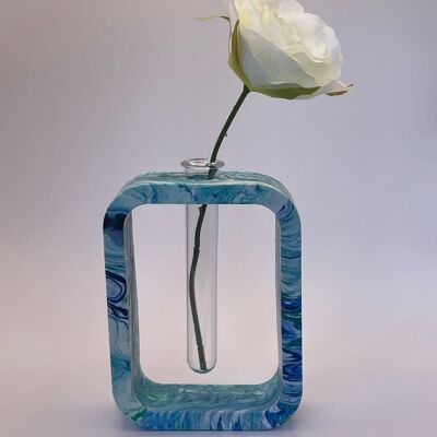 Geometrische marmorierte Vase
