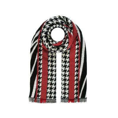 Gemusterter Schal für Damen - Größe: 70x185