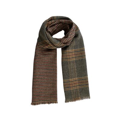 Men's checked scarf - size: 50x200