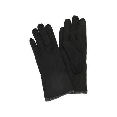 Gants d'hiver doux pour femme - noir