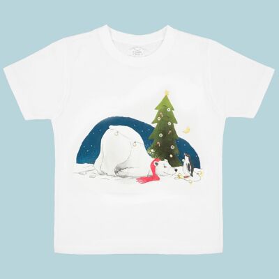 T-shirt de Noël ours polaire enfant