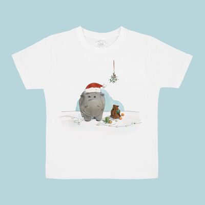 Flusspferd-Weihnachtst-shirt für Kinder