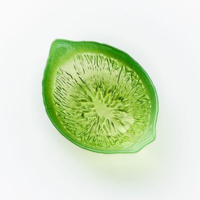 15cm Glass Bowl - Lime Design