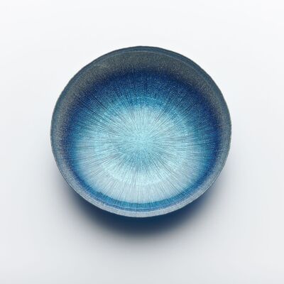 Cuenco de cristal de 30 cm - Azul