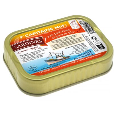 Sardines with peppers and chillies organic* 115g