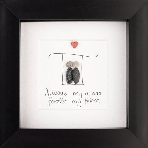 Auntie Handmade Pebble Art Frame | Wall Art