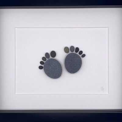 Babyfüße Pebble Art Frame | Wandkunst