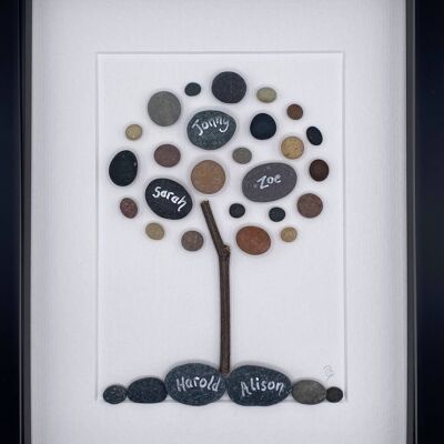 Family Tree Pebble Art | Wall Art