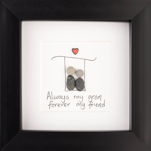 Granny Handmade Pebble Art Frame | Wall Art