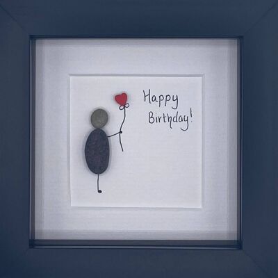 Buon compleanno Pebble Art Frame | Arte della parete A