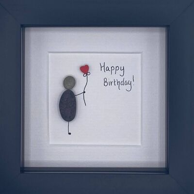 Happy Birthday Pebble Art Frame | Wall Art A