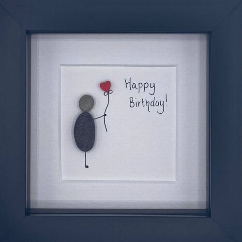 Happy Birthday Pebble Art Frame | Wall Art