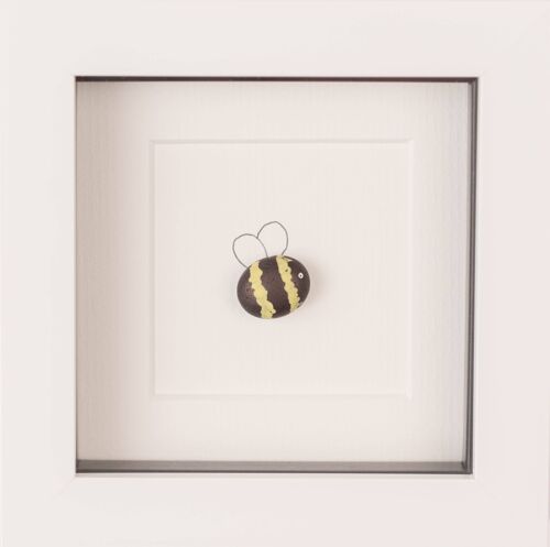 Mini Bee Pebble Art Frame | Wall Art