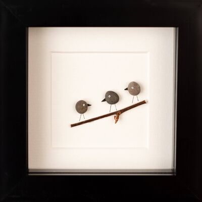 Mini Birds Pebble Art Frame | Wall Art