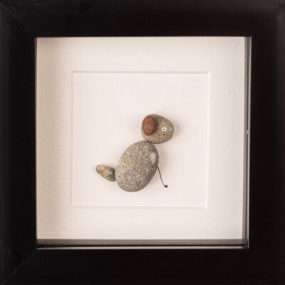 Mini Dog Pebble Art Frame | Wall Art