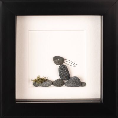 Mini Hare Pebble Art Frame | Wall Art