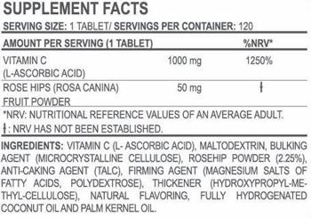 VITAMINE C - 1000 mg de vitamine C avec 50 mg d'églantier - 120 comprimés 2