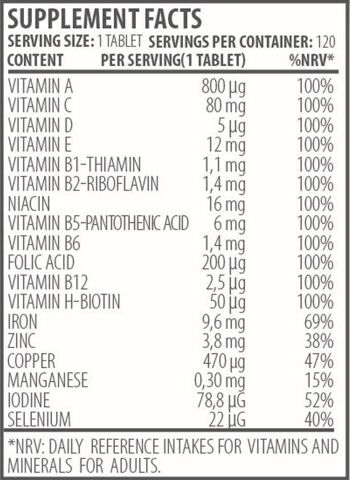 MULTIVITAMINES - 12 vitamines & 6 minéraux - 120 comprimés 2