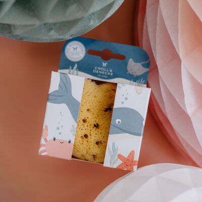 Confezione Regalo Baby Spugna Naturale Babyshower Mamma