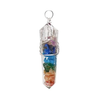 Chakras Pendant with Doubly Terminated Resin (BP)
