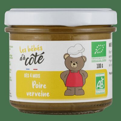 Puré de pera verbena ecológica 100g (a partir de 4 meses)